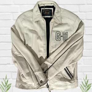 Y2k Vintage 80's‎ Guess G-81 Varsity Men's or Women's Leather Jacket Size L